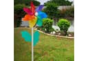 CEPEWA Windspiel Windrad 6er Set Ø11cm H30cm Holzstab Kunststoff bunt Bild 3