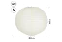 CEPEWA 12er Set Papierlampions Weiß Ø25cm Laterne Deko Bild 1
