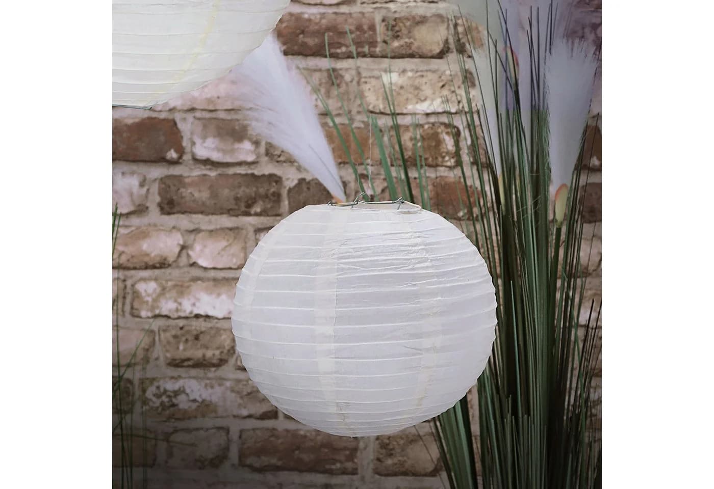 CEPEWA 12er Set Papierlampions Weiß Ø25cm Laterne Deko - Bild 3
