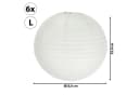 CEPEWA Papierlampion 6er Set Weiß Ø35cm Laterne Deko Bild 1