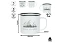 CEPEWA Tassen 3er Set 'Mountain' Metall Retro Design Bergmotiv Bild 1