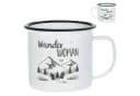 CEPEWA Tassen 3er Set 'Mountain' Metall Retro Design Bergmotiv Bild 5