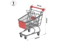 CEPEWA Miniatur-Einkaufswagen Silber/Rot Spielzeug Organizer Bild 1