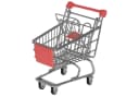CEPEWA Miniatur-Einkaufswagen Silber/Rot Spielzeug Organizer Bild 2