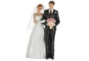 CEPEWA Hochzeitspaar Tortenfigur Weiß Schwarz Polyresin Brautpaar Deko Bild 2