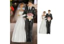 CEPEWA Hochzeitspaar Tortenfigur Weiß Schwarz Polyresin Brautpaar Deko Bild 4