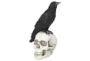 CEPEWA Dekofigur Rabe Totenschädel Polyresin Halloween Deko Bild 2