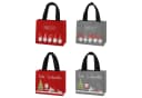 Annastore Geschenktaschen 4er Set aus Filz Weihnachten Rot/Anthrazit Bild 2