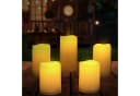 CEPEWA Outdoorkerze LED Kerzen Set 5er Echtwachsoptik Warmweiß Bild 3