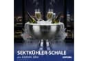 CEPEWA Sektkühler Schale Edelstahl Gehämmert Silber Bild 3