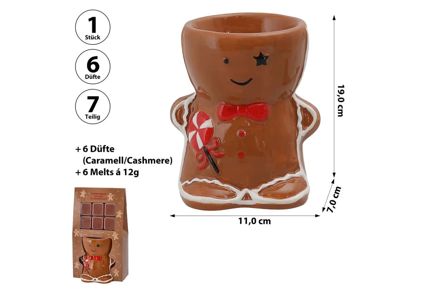 CEPEWA Duftlampe Lebkuchenmann Caramel Cashmere
