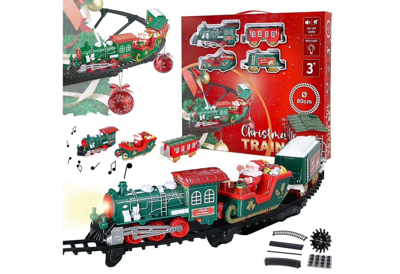 CEPEWA Weihnachtszug für Tannenbaum Ø80cm Kunststoff - Bild 2