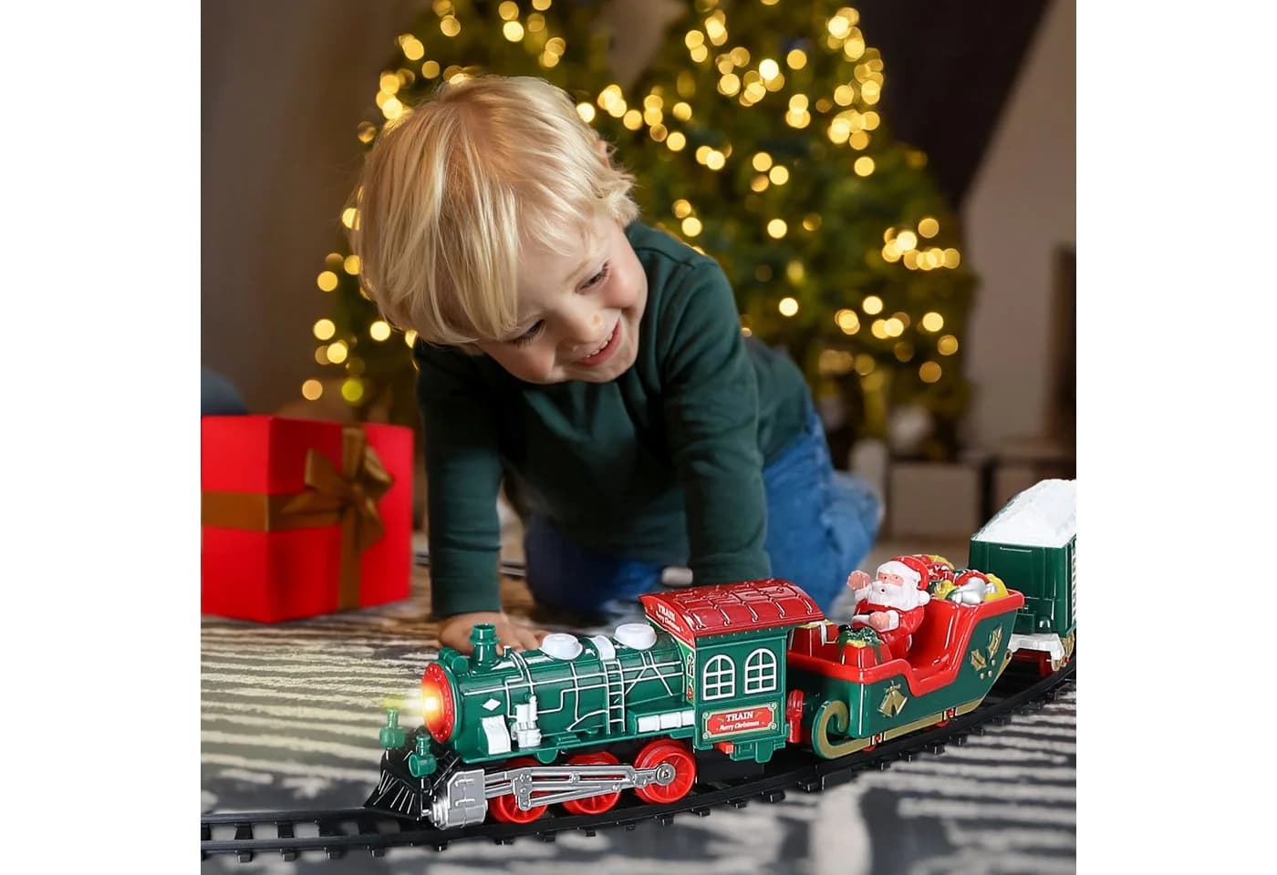 CEPEWA Weihnachtszug für Tannenbaum Ø80cm Kunststoff - Bild 3