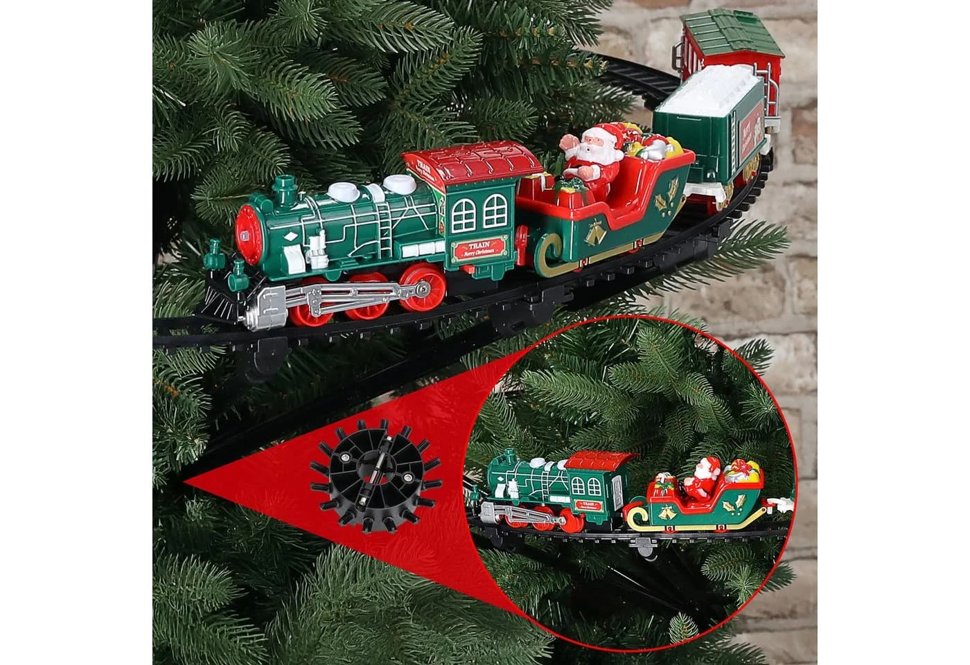 CEPEWA Weihnachtszug für Tannenbaum Ø80cm Kunststoff - Bild 4