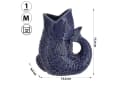 CEPEWA Dekovase Vase Fisch 'Blubb' 15x17x9cm Dolomit Dunkelblau Bild 1