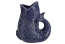 CEPEWA Dekovase Vase Fisch 'Blubb' 15x17x9cm Dolomit Dunkelblau Bild 2