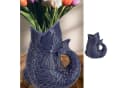 CEPEWA Dekovase Vase Fisch 'Blubb' 15x17x9cm Dolomit Dunkelblau Bild 4