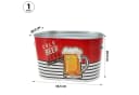 CEPEWA Bierkühler Eiseimer Retro Design Rot Stahlblech Bild 1