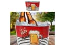 CEPEWA Bierkühler Eiseimer Retro Design Rot Stahlblech Bild 4