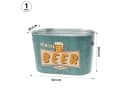 CEPEWA Bierkühler Retro Design Stahlblech Blau Bild 1