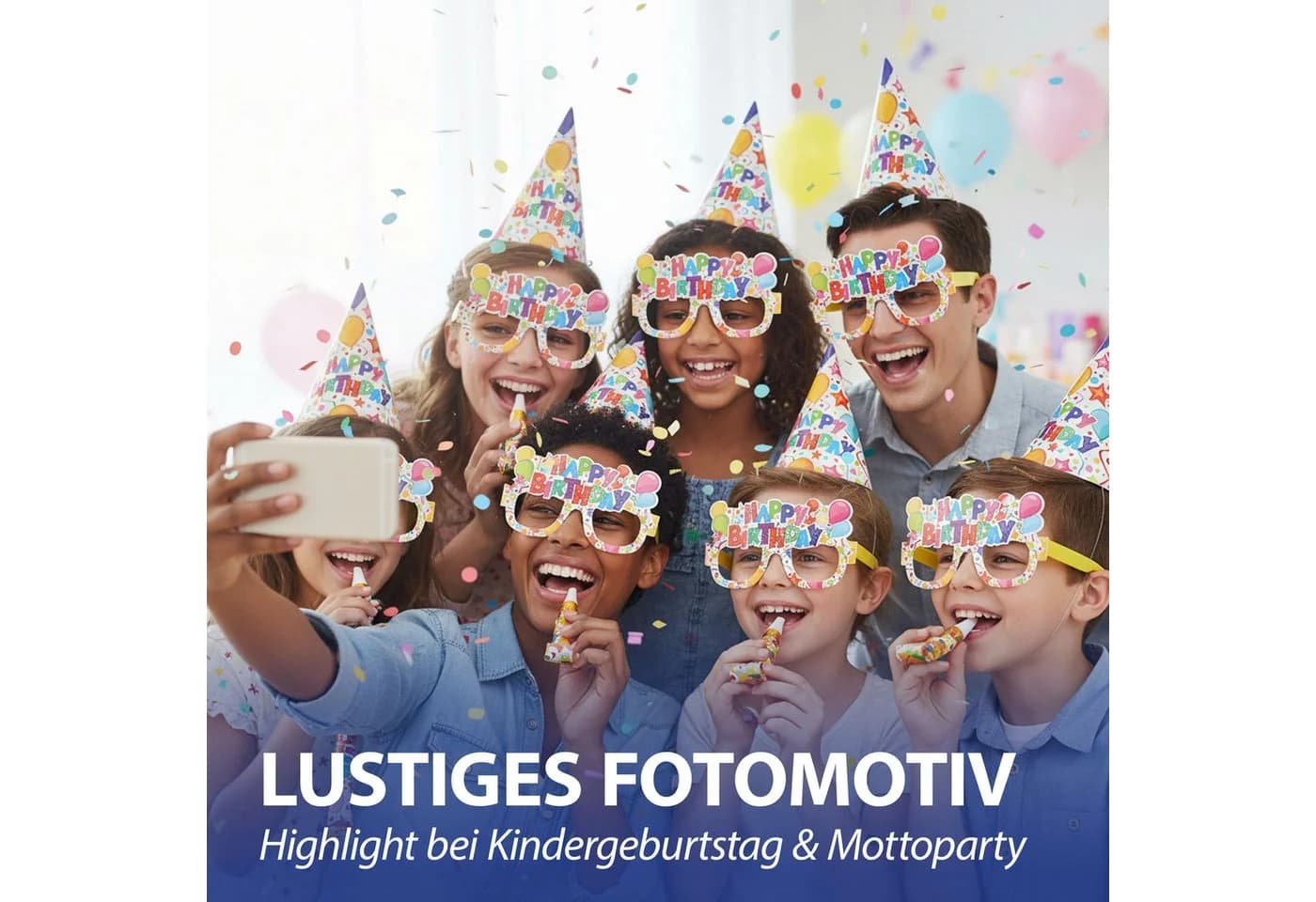 CEPEWA Einweggeschirr-Set PartySet Happy Birthday 36tlg Bunt - Bild 4