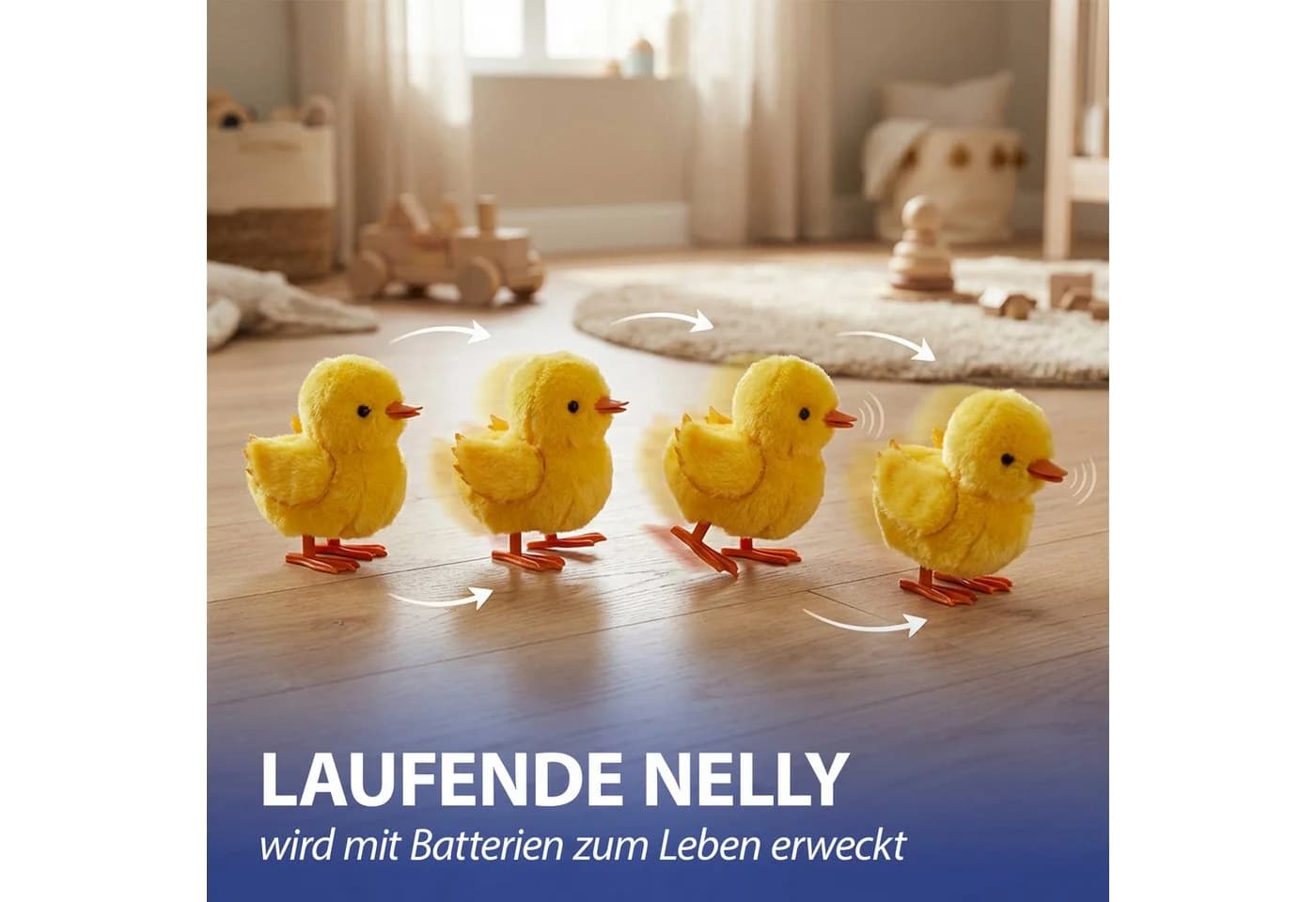 CEPEWA Laufende Ente 'Nelly' mit Sound in Gelb/Orange - Bild 5