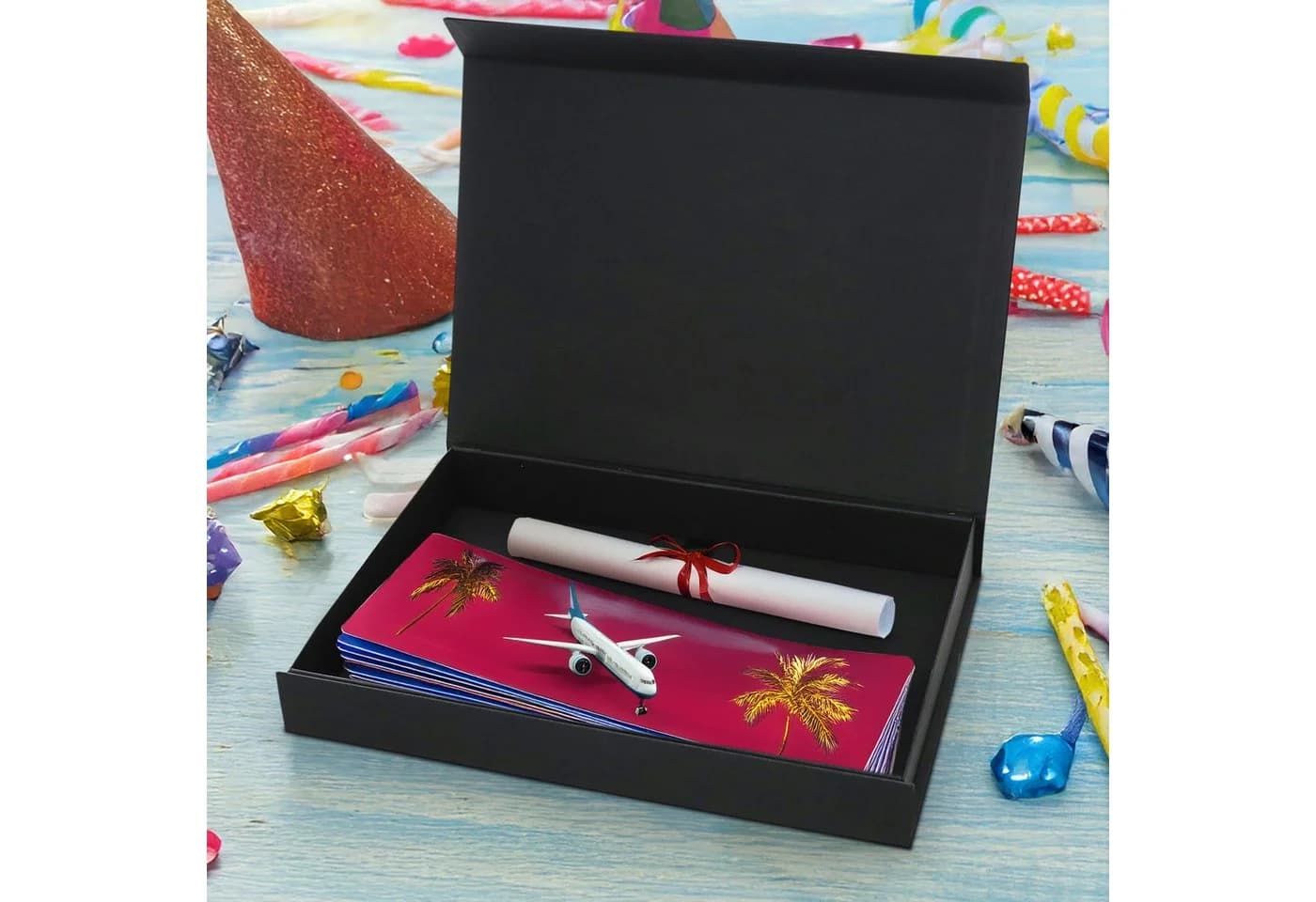 CEPEWA Geschenkbox Schwarz Gold Magnetverschluss Happy Birthday - Bild 3