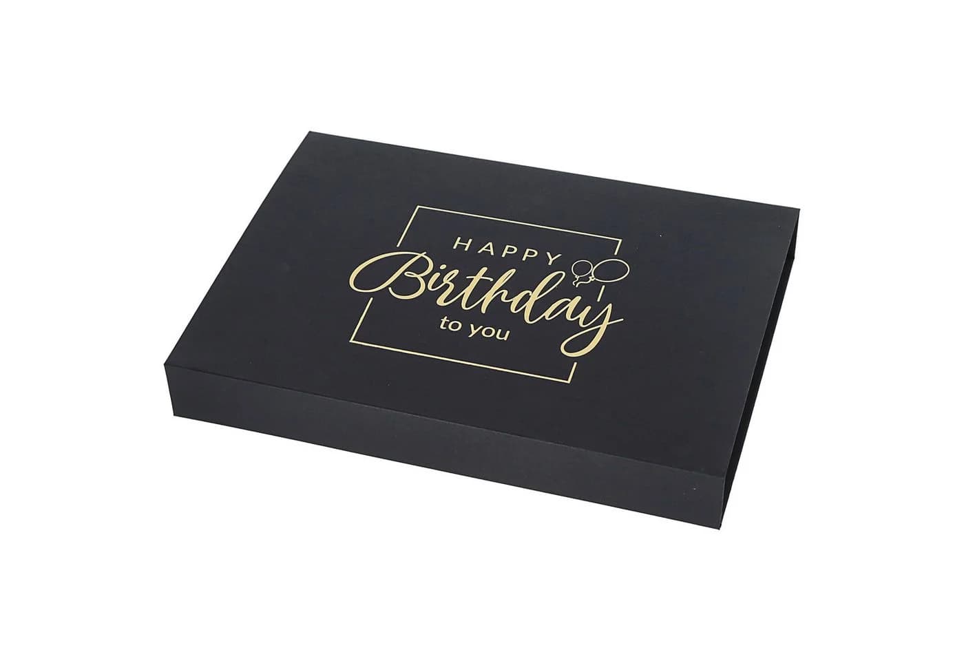 CEPEWA Geschenkbox Schwarz Gold Magnetverschluss Happy Birthday - Bild 5