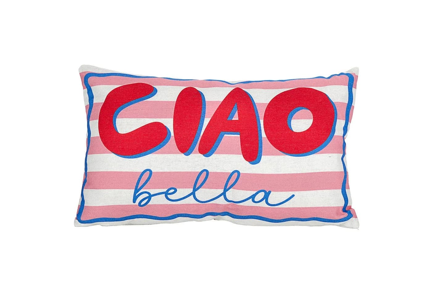 CEPEWA Dekokissen Ciao Bella Rosa Rot Blau Polyester - Bild 2