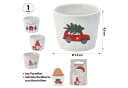 CEPEWA Eierbecher 4er Set Porzellan Weihnachtsdesign Bild 1