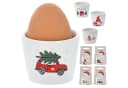 CEPEWA Eierbecher 4er Set Porzellan Weihnachtsdesign Bild 2