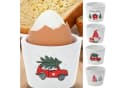 CEPEWA Eierbecher 4er Set Porzellan Weihnachtsdesign Bild 4
