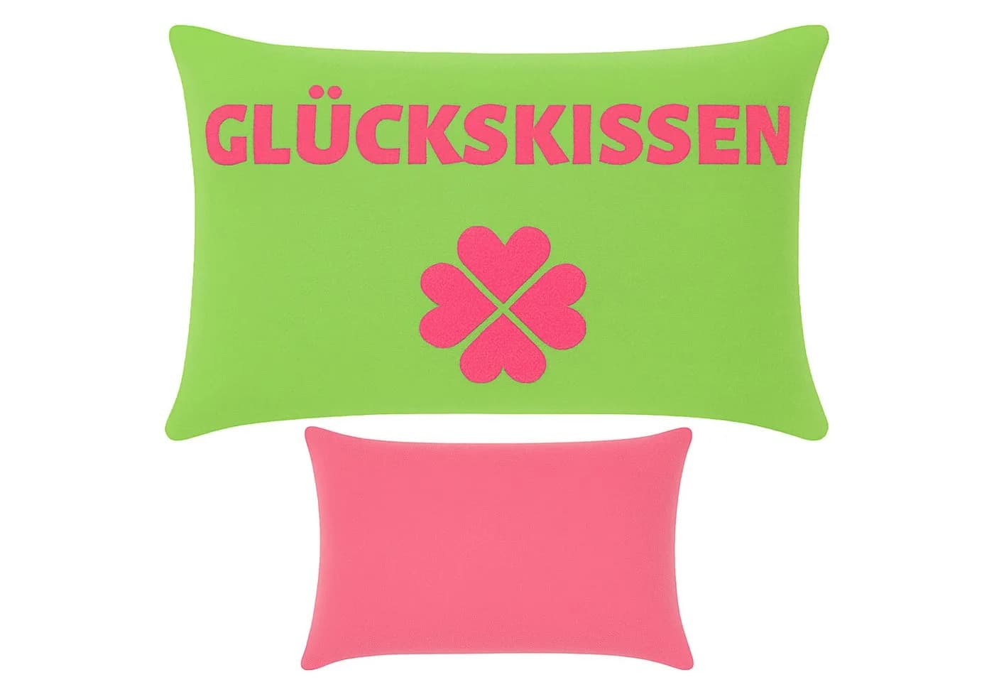 CEPEWA Dekokissen Grün-Rot Lucky 40x25cm - Bild 2