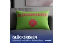 CEPEWA Dekokissen Grün-Rot Lucky 40x25cm Bild 3