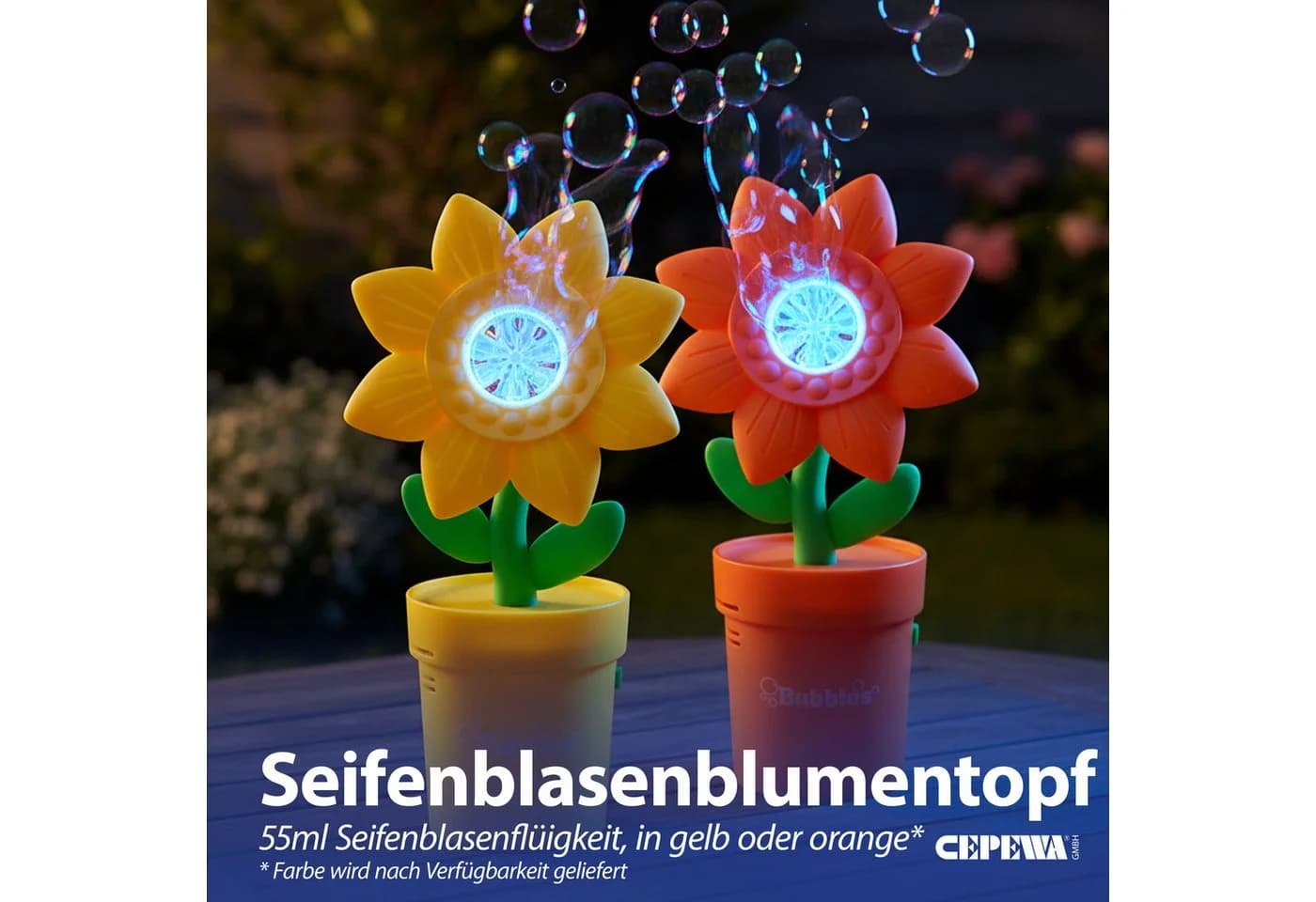 CEPEWA Seifenblasen-Blumentopf mit LED-Beleuchtung - Bild 3