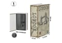 CEPEWA Buchtresor London 11,5x18x5,5cm Beige Grau Metall Bild 1
