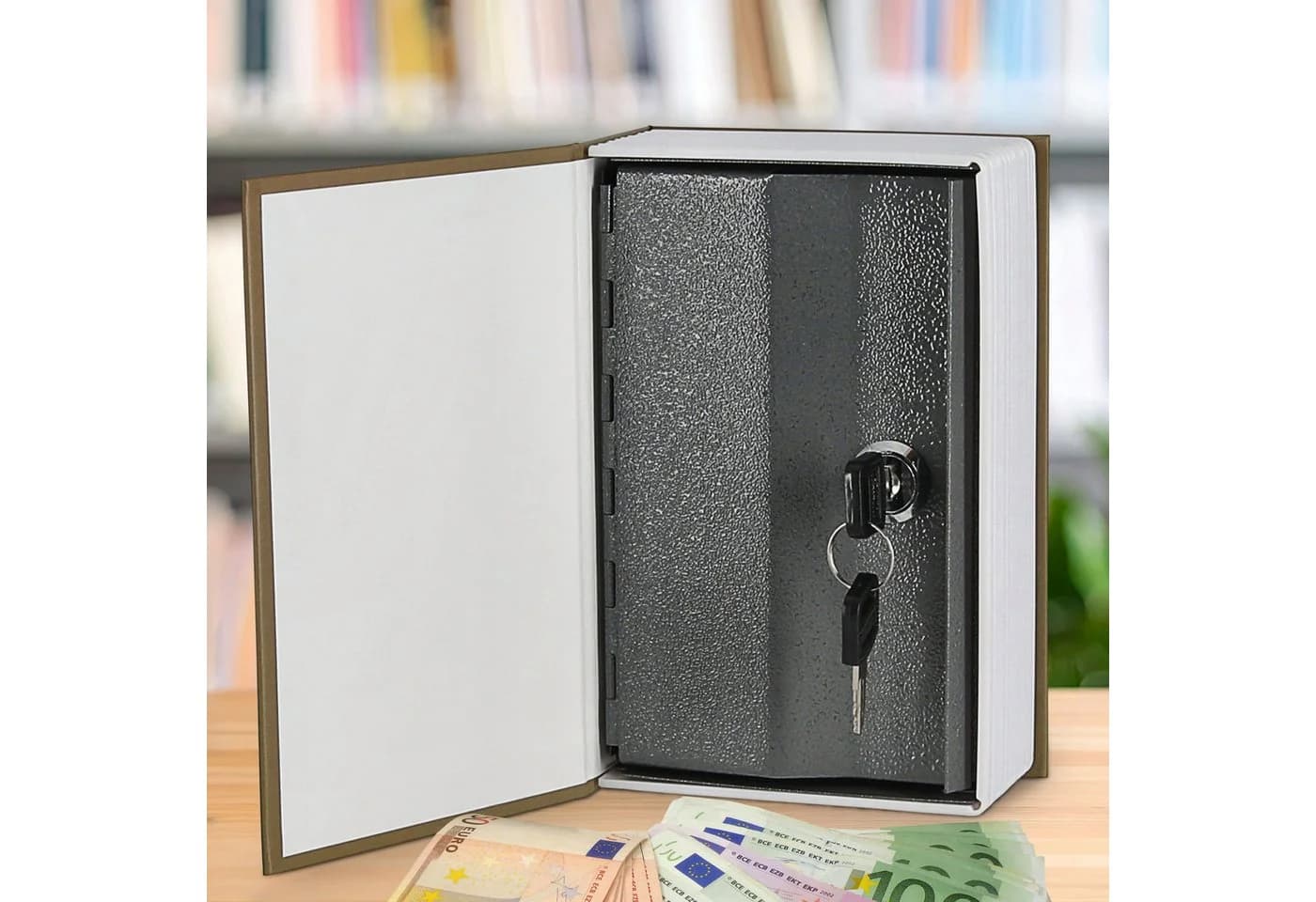 CEPEWA Buchtresor London 11,5x18x5,5cm Beige Grau Metall - Bild 4