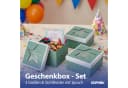 CEPEWA Aufbewahrungsbox 3er Set Sichtfenster Grün Papier Bild 3