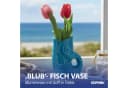 CEPEWA Dekovase Fisch 'Blubb' türkis Dolomit Blumenvase Bild 3