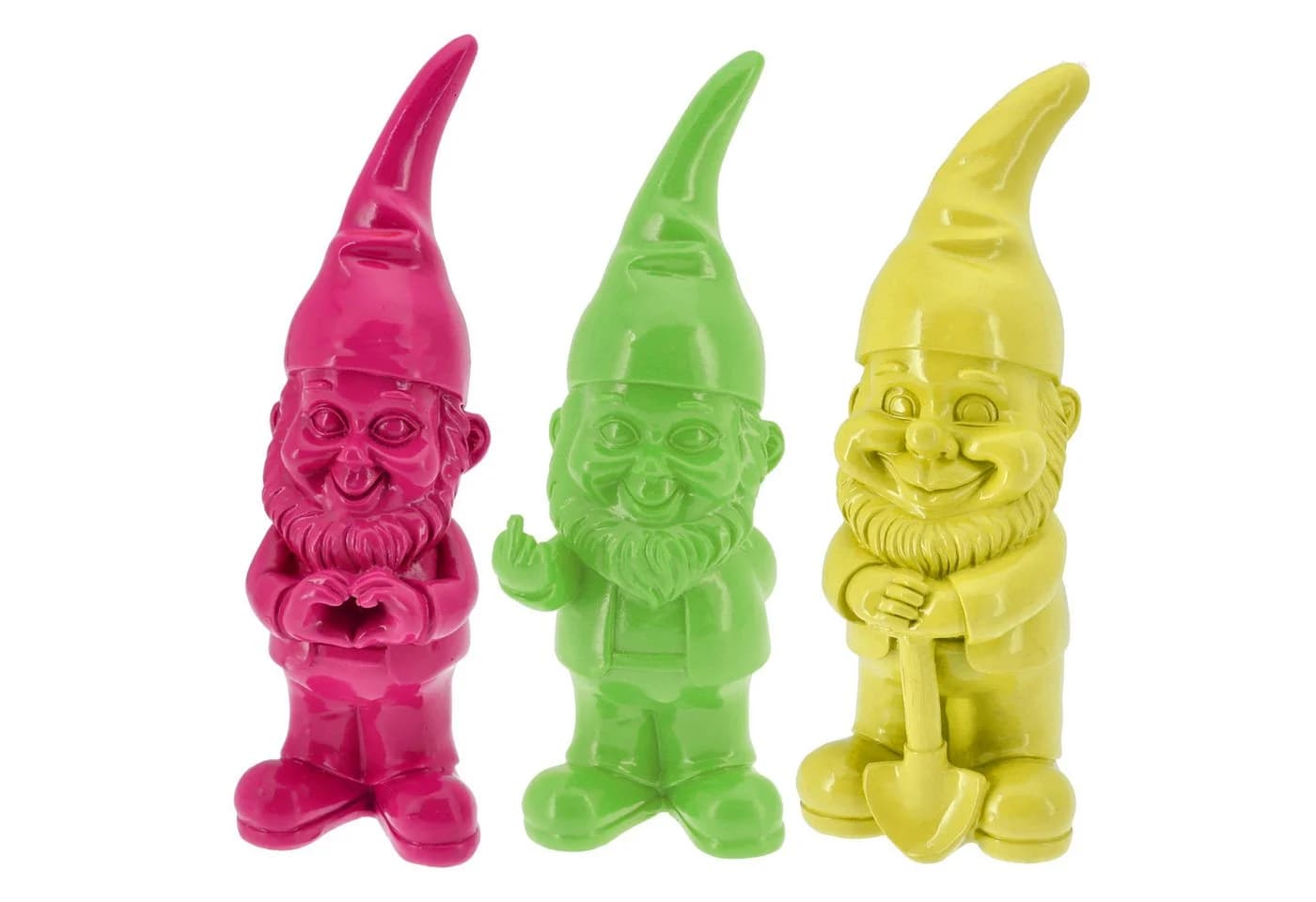 CEPEWA Gartenzwerg 3er Set XL Polyresin Bunt - Bild 2