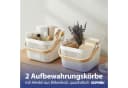 CEPEWA Aufbewahrungskorb 2er Set mit Henkel Weiß/Natur Bild 3