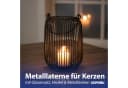 CEPEWA Kerzenlaterne Oval Schwarz Eisen Henkel Bild 3
