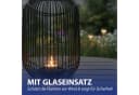 CEPEWA Kerzenlaterne Oval Schwarz Eisen Henkel Bild 5
