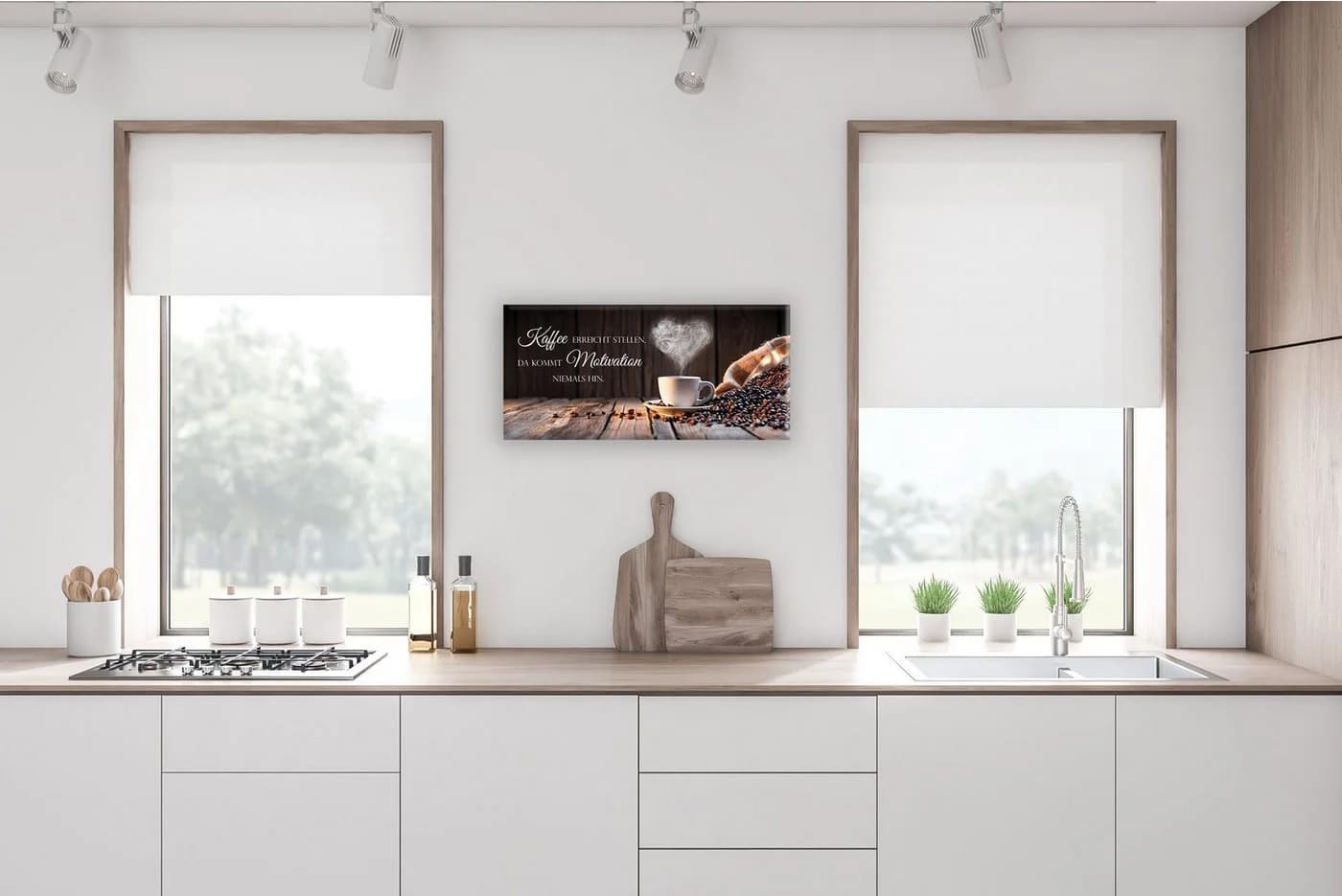 Bönninghoff Leinwandbild Kaffee Braun 70x33 cm