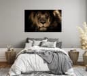 BÖNNINGHOFF Leinwandbild Löwe Braun 150x90cm MDF Bild 1