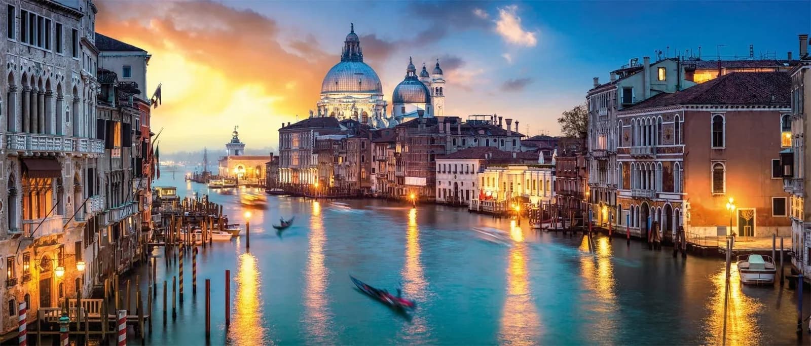 BÖNNINGHOFF Leinwandbild Venedig Blau MDF Papier