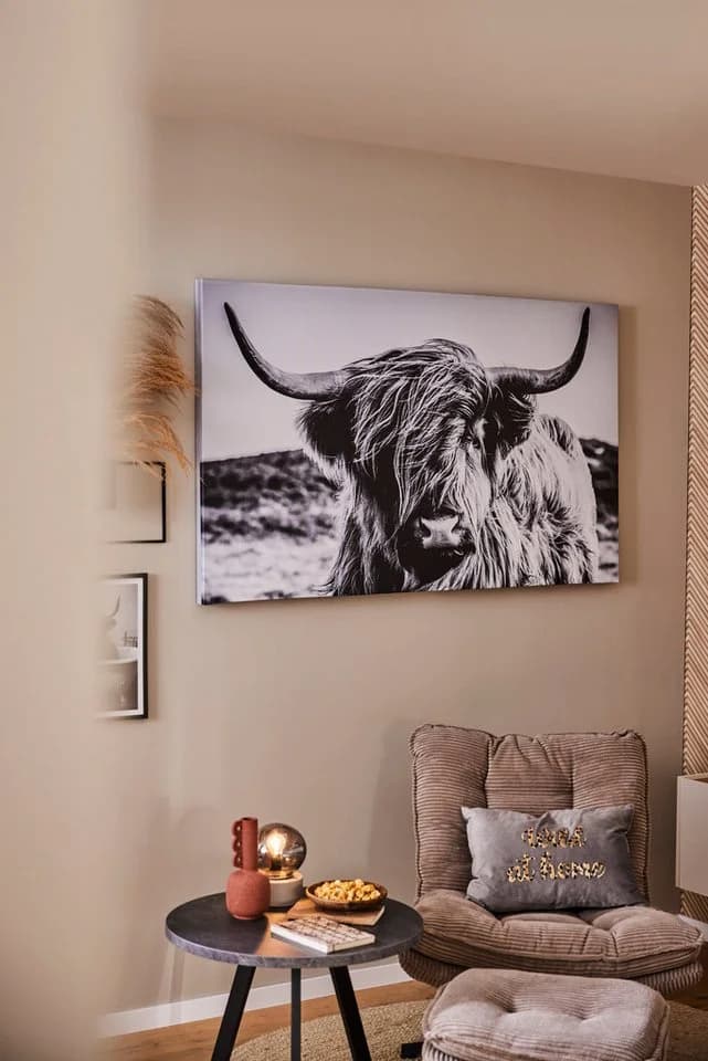 Bönninghoff Leinwandbild Hochlandrind Grau 150x90cm - Bild 3