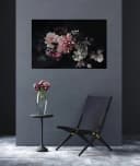 BÖNNINGHOFF Leinwandbild Blumen Schwarz Rosa Grün Bild 1