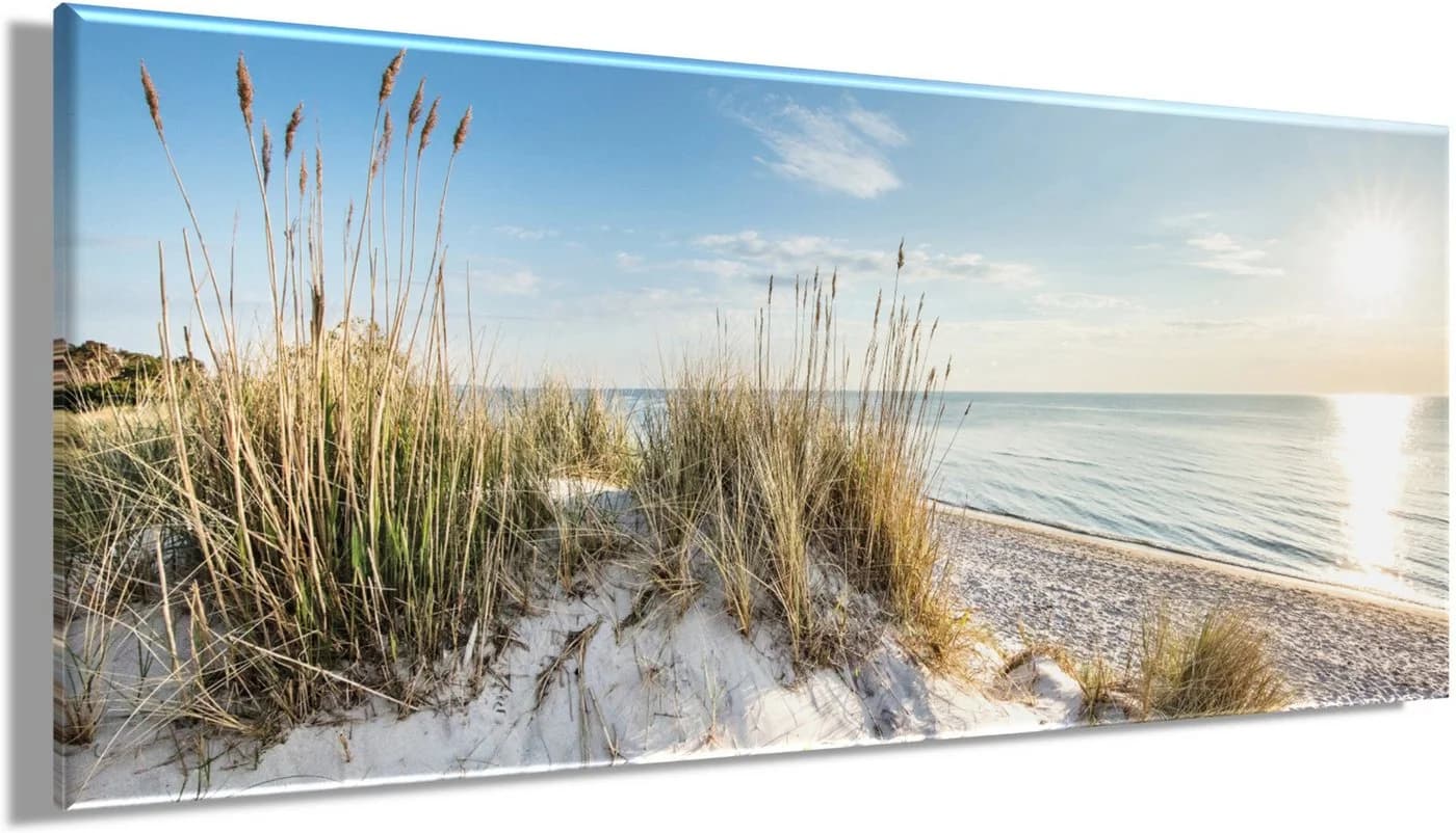 Leinwandbild BÖNNINGHOFF Düne Blau Weiß Beige Grün - Bild 3