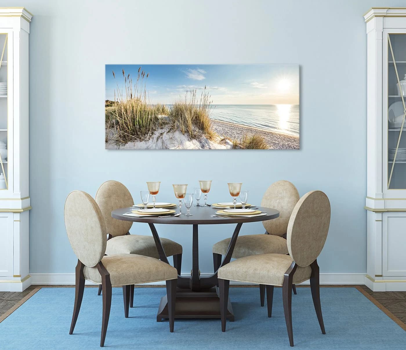 Leinwandbild BÖNNINGHOFF Düne Blau Weiß Beige Grün - Bild 4